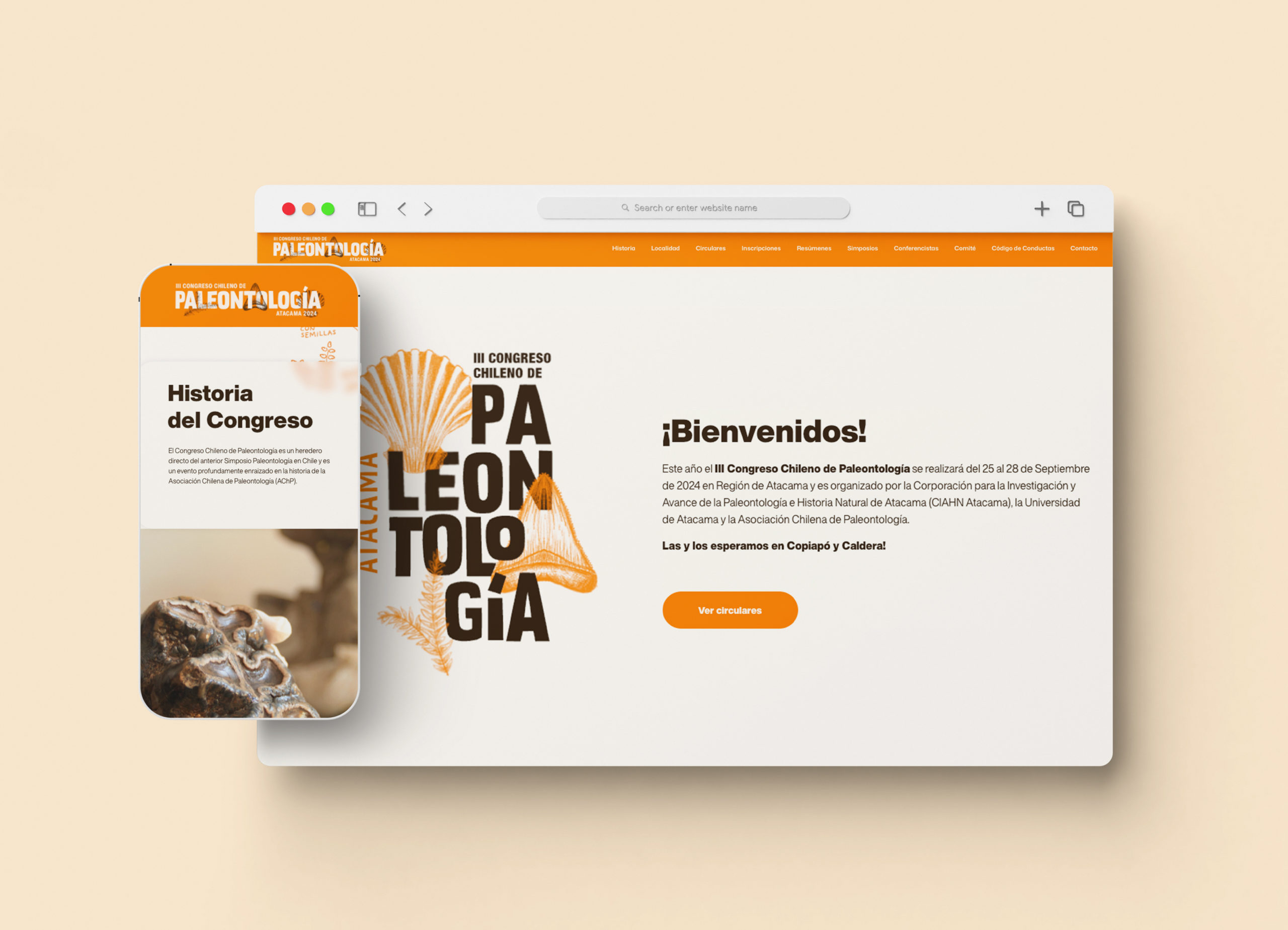 Landing page Congreso Paleontologico